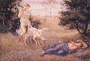 Walter Crane Diana and Endymion oil painting on canvas